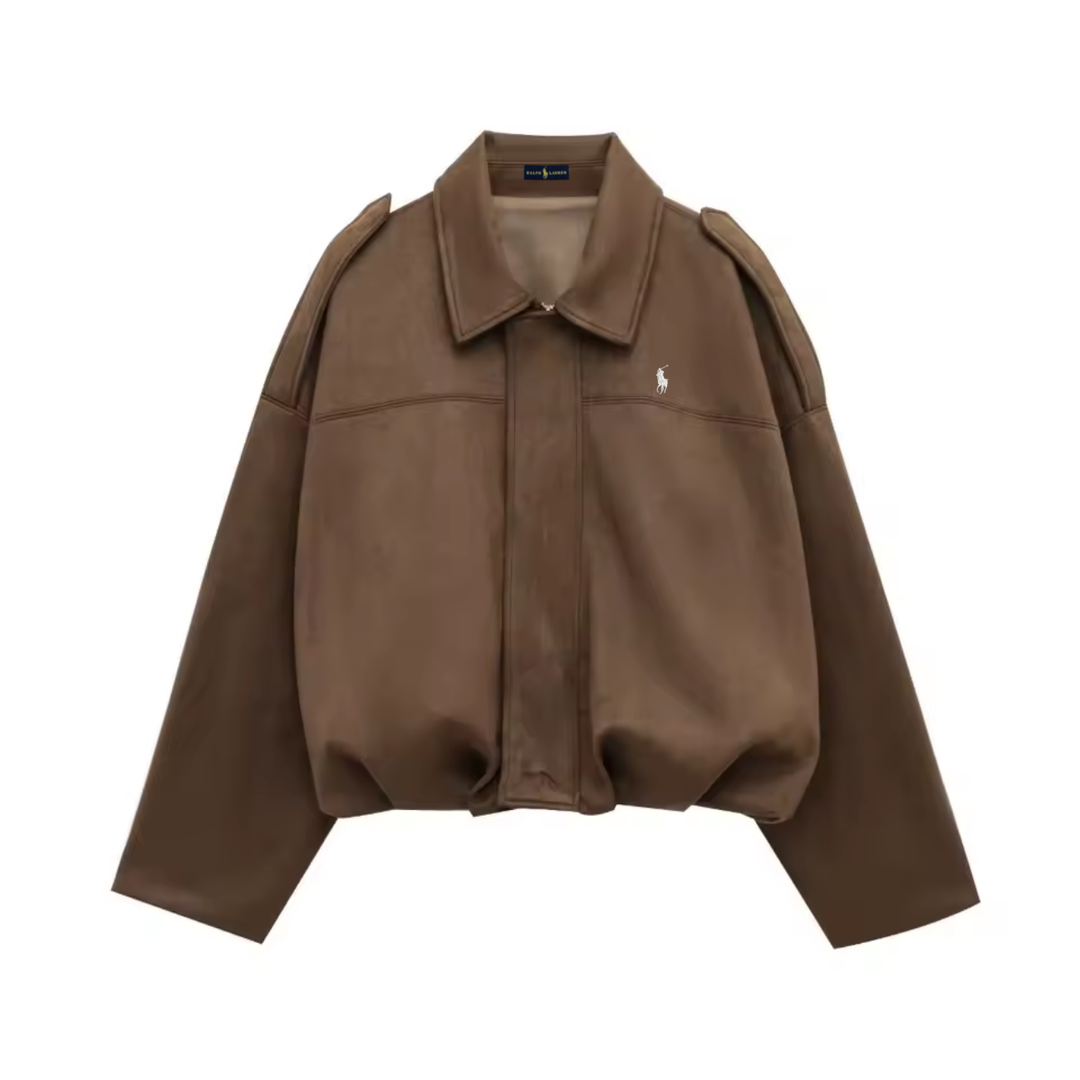 Classic Suede Bomber Jacket - Clearance Sale