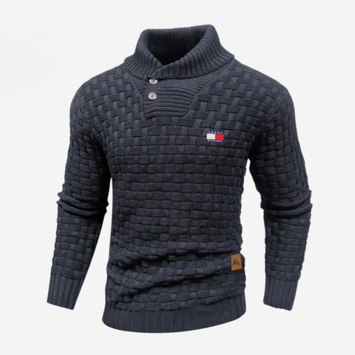 Knitted Sweater with Buttoned Collar || CLEARANCE SALE