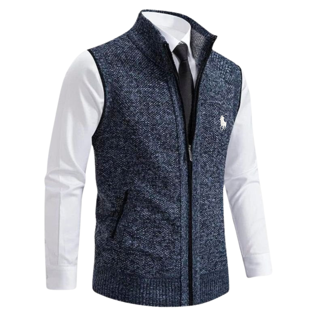 Men Classic Knit Zip-Up Vest || Clearance Sale