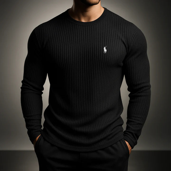 Ribbed Performance Long-Sleeve Knit - Clearance Sale
