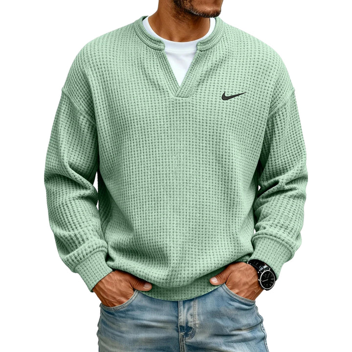 Textured V-Neck Sweatshirt - CLEARANCE SALE
