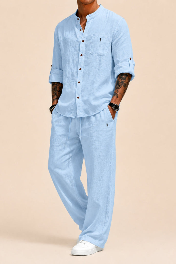 Linen-Cotton Casual Two-Piece Set - Clearance Sale