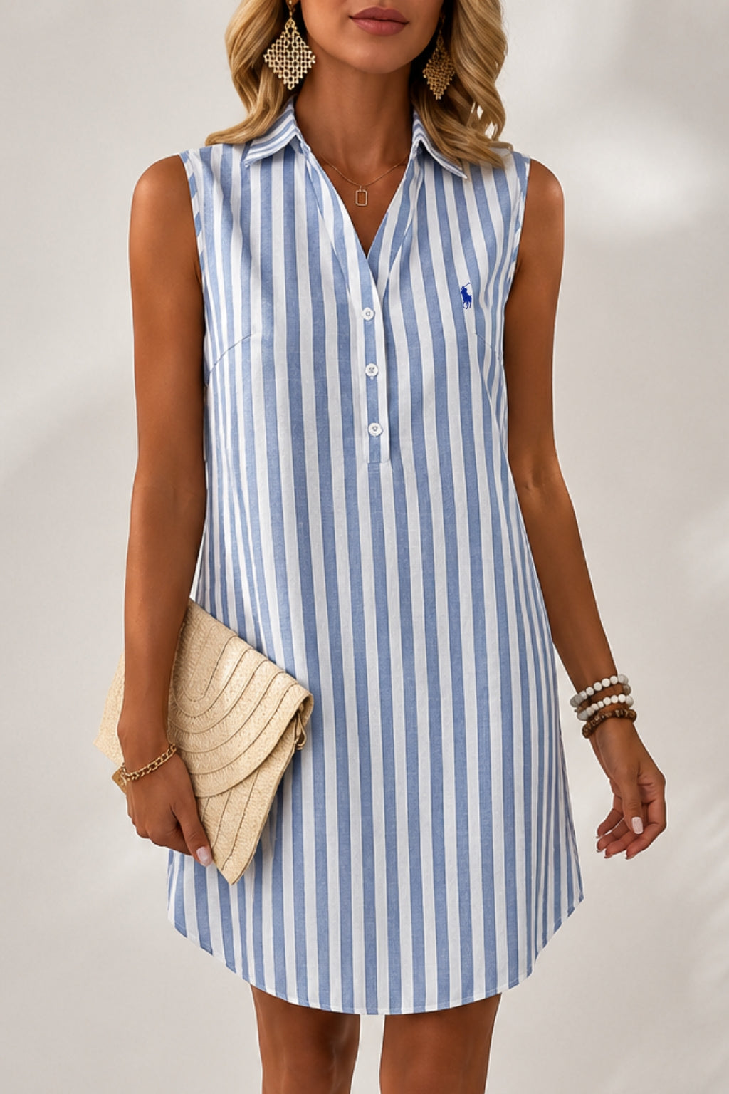 Luna Stripe Shirt Dress - Clearance Sale