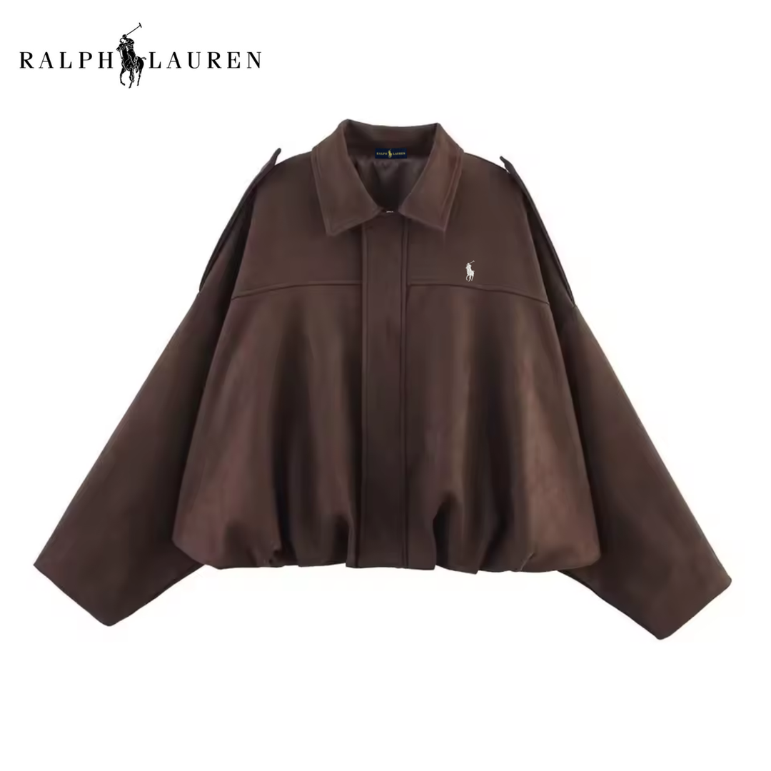 Classic Suede Bomber Jacket || Clearance Sale