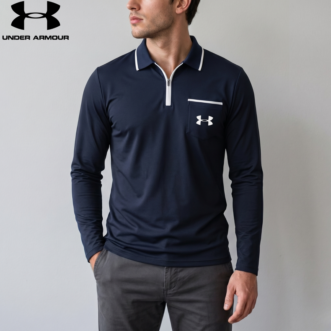 Quarter-Zip Full Sleeve Polo || Clearance Sale