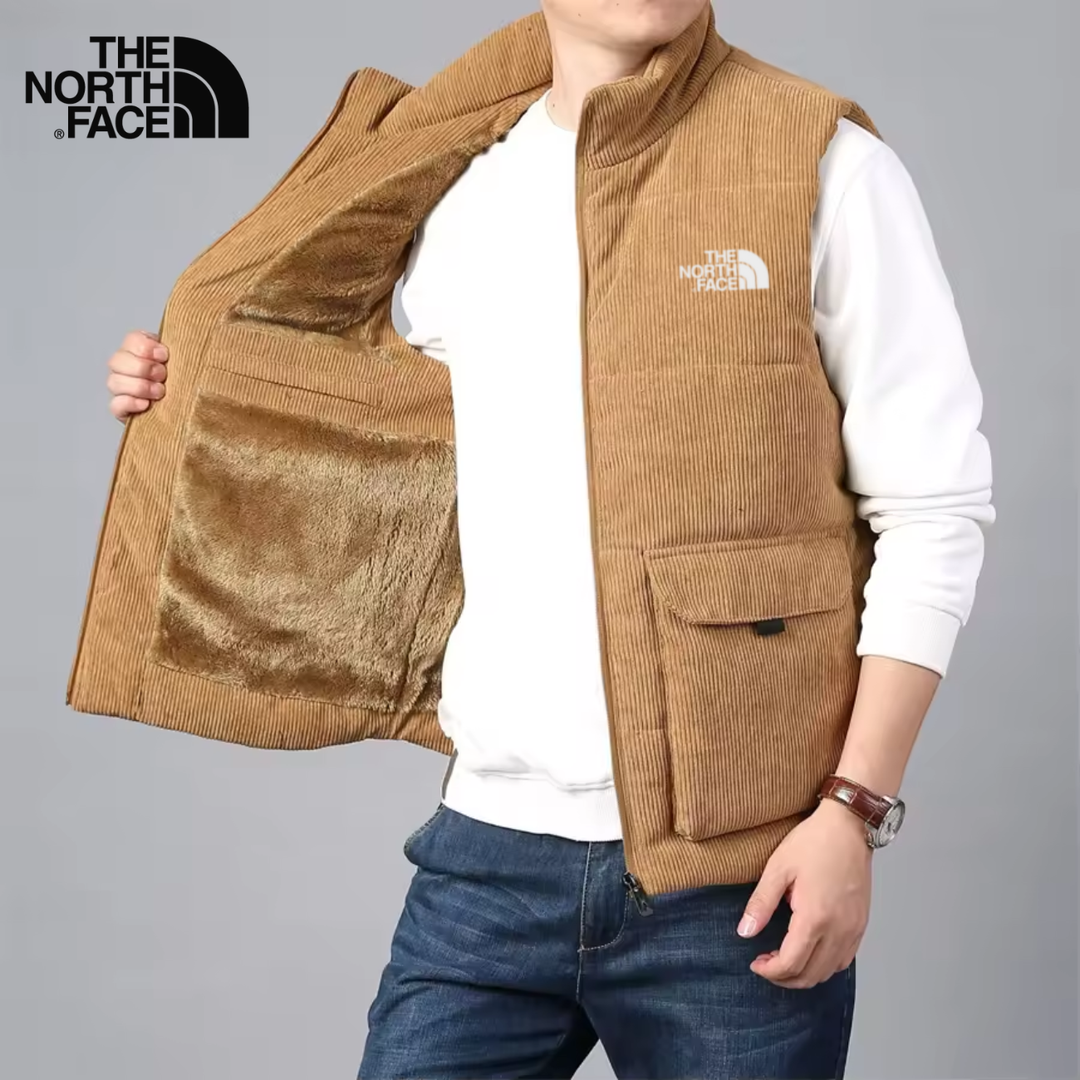 Corduroy Insulated Vest with Plush Lining - Clearance Sale