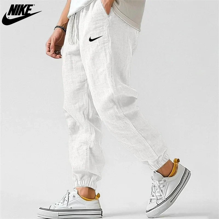 Relaxed Fit Linen Jogger Pants || Clearance Sale