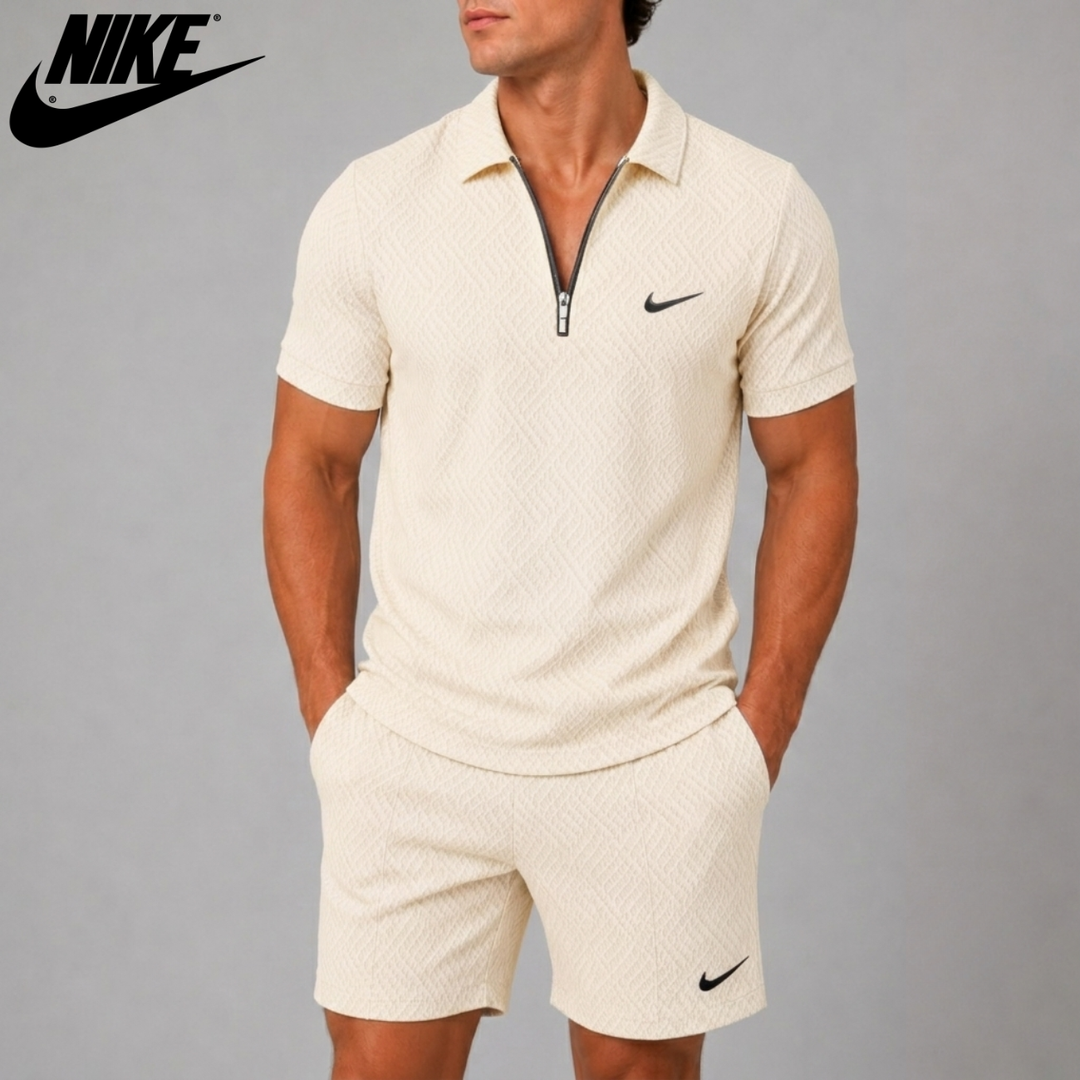 Zippered Polo &amp; Shorts Set || CLEARANCE SALE