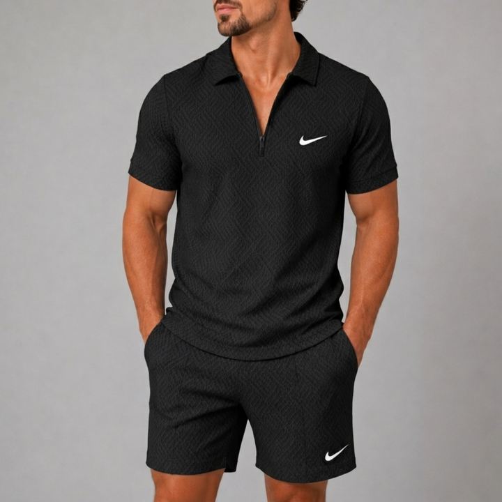 Zippered Polo &amp; Shorts Set - CLEARANCE SALE