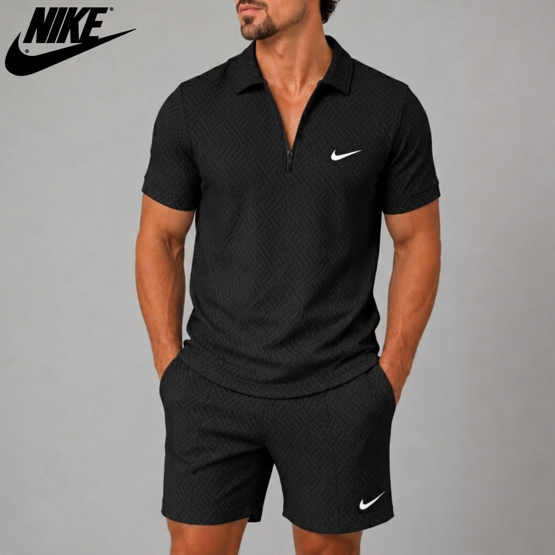 Zippered Polo &amp; Shorts Set || CLEARANCE SALE