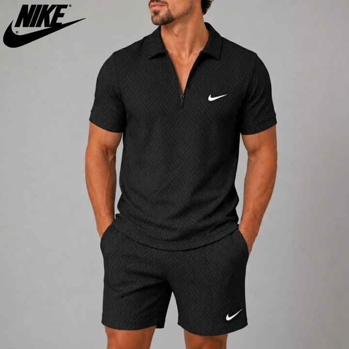 Zippered Polo &amp; Shorts Set || CLEARANCE SALE