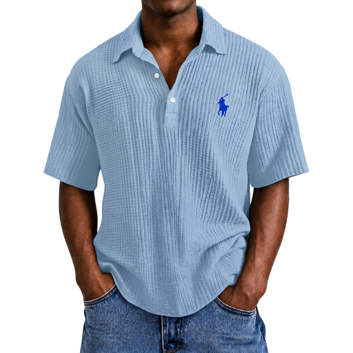 Coastal Breeze Seersucker Polo - Clearance Sale