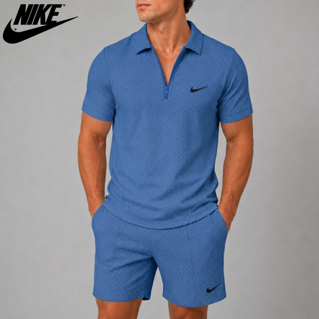 Zippered Polo &amp; Shorts Set || CLEARANCE SALE