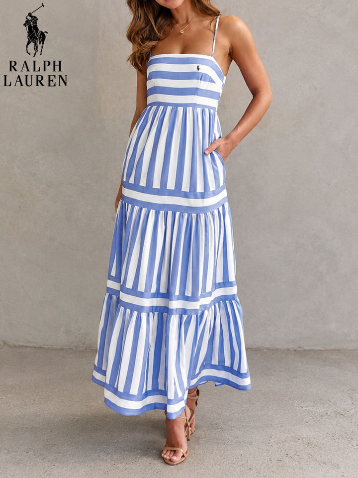 Striped Horizon Tiered Maxi Dress || Clearance Sale