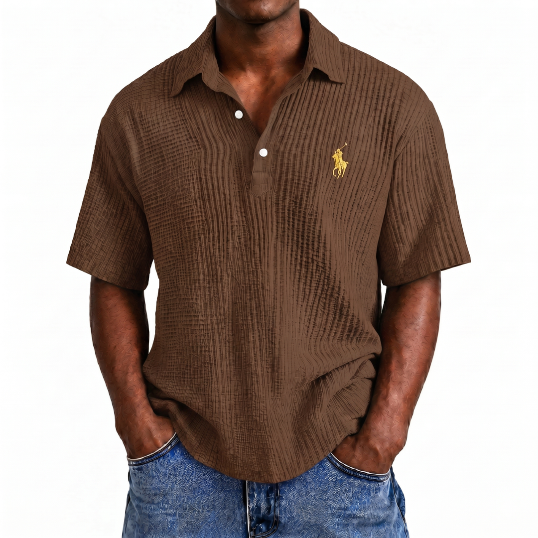 Coastal Breeze Seersucker Polo - Clearance Sale