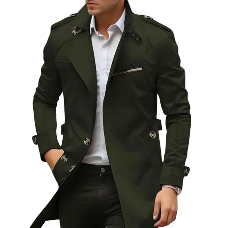 Men’s Tailored Mid-Length Urban Coat || Clearance Sale