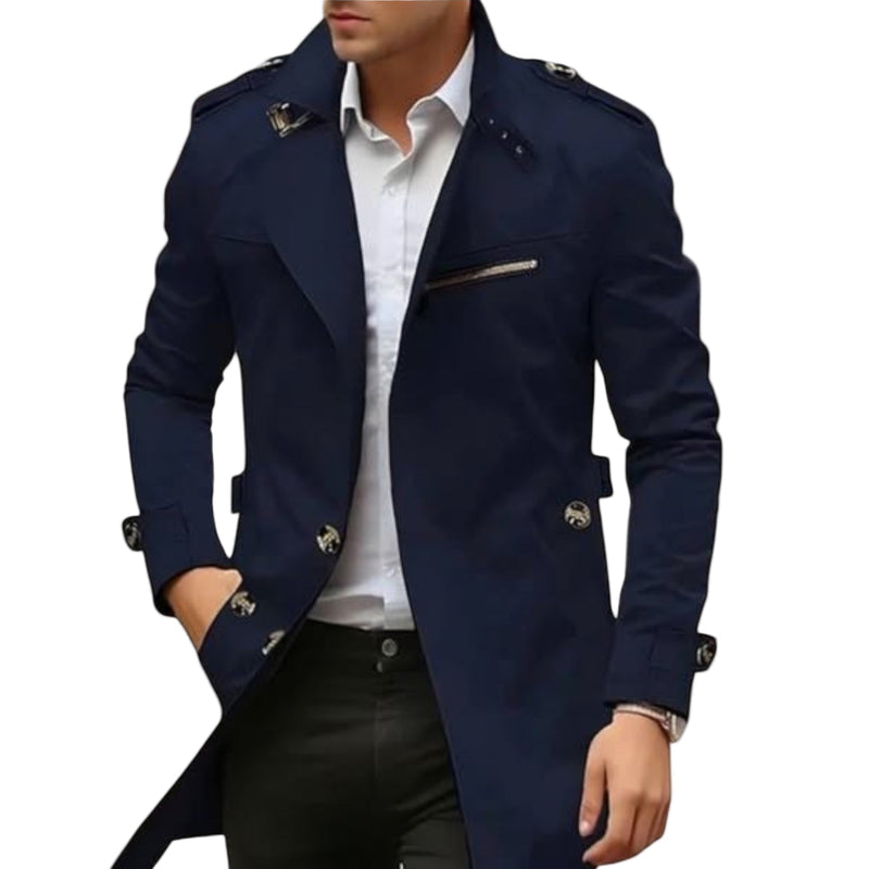 Men’s Tailored Mid-Length Urban Coat || Clearance Sale