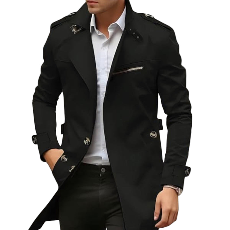 Men’s Tailored Mid-Length Urban Coat || Clearance Sale