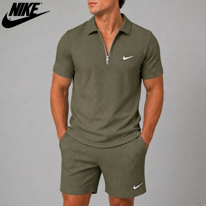 Zippered Polo &amp; Shorts Set || CLEARANCE SALE