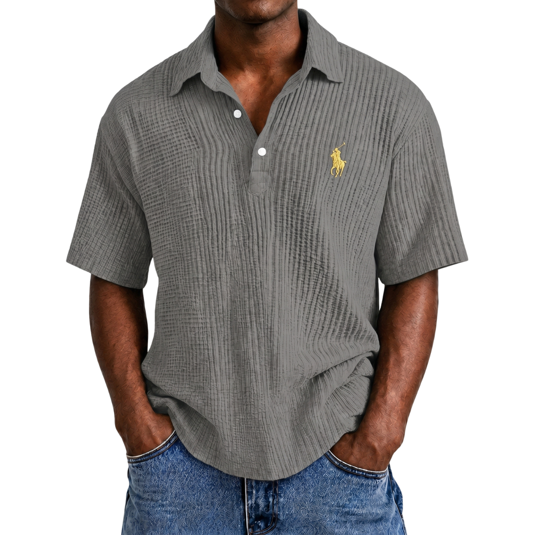 Coastal Breeze Seersucker Polo - Clearance Sale