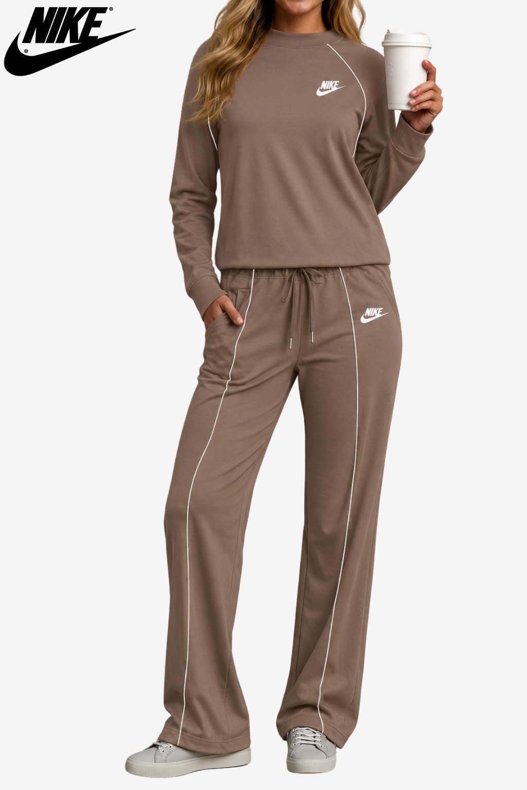 Retro-Piping Knit Lounge Set || Clearance Sale