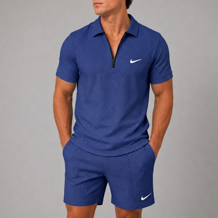 Zippered Polo &amp; Shorts Set - CLEARANCE SALE