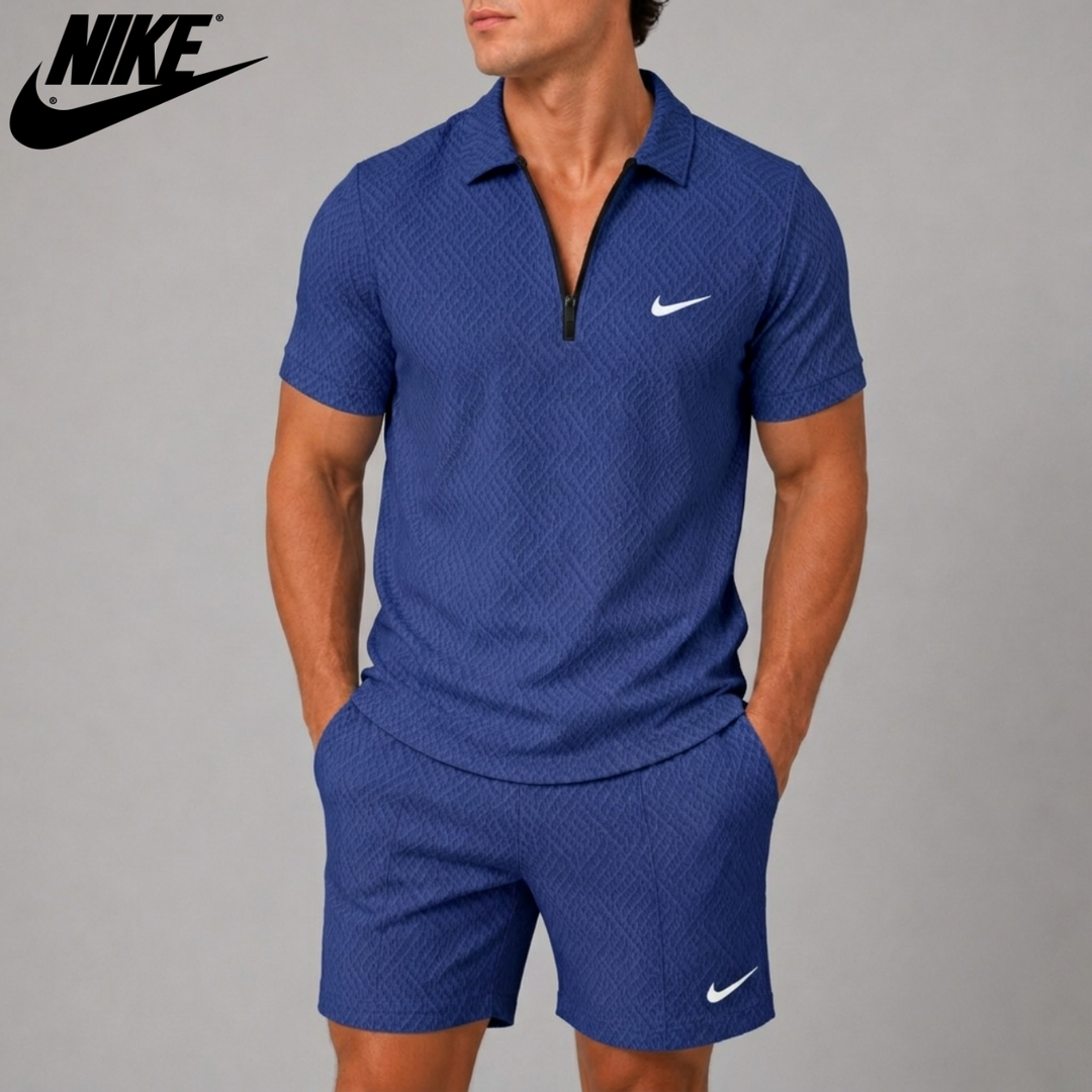 Zippered Polo &amp; Shorts Set || CLEARANCE SALE