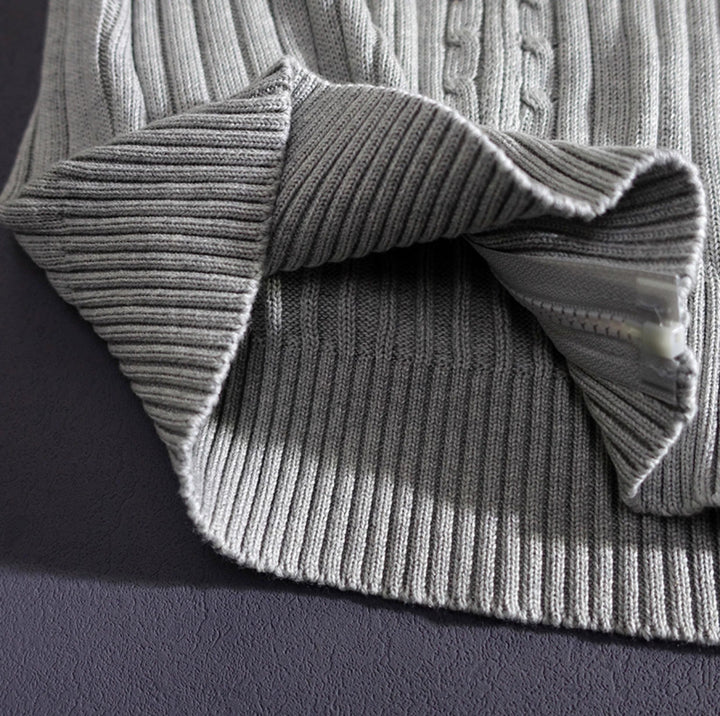 MASSIMO MERINO ZIP CARDIGAN
