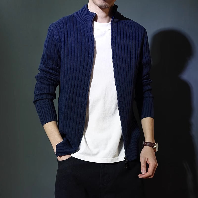 MASSIMO MERINO ZIP CARDIGAN