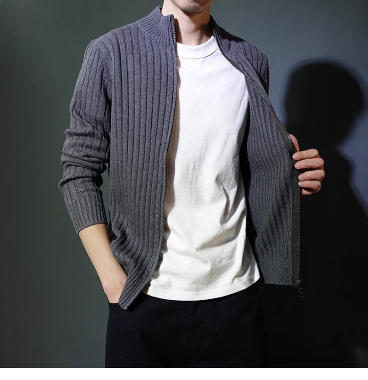 MASSIMO MERINO ZIP CARDIGAN