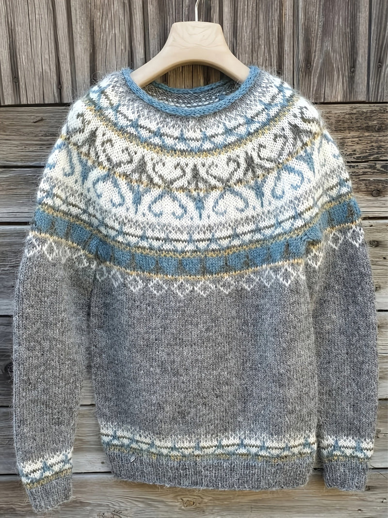 Elina – Warm sweater with soft winter details