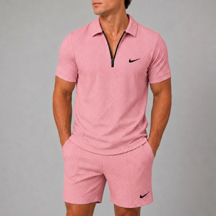 Zippered Polo &amp; Shorts Set - CLEARANCE SALE