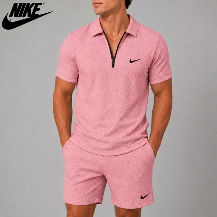 Zippered Polo &amp; Shorts Set || CLEARANCE SALE