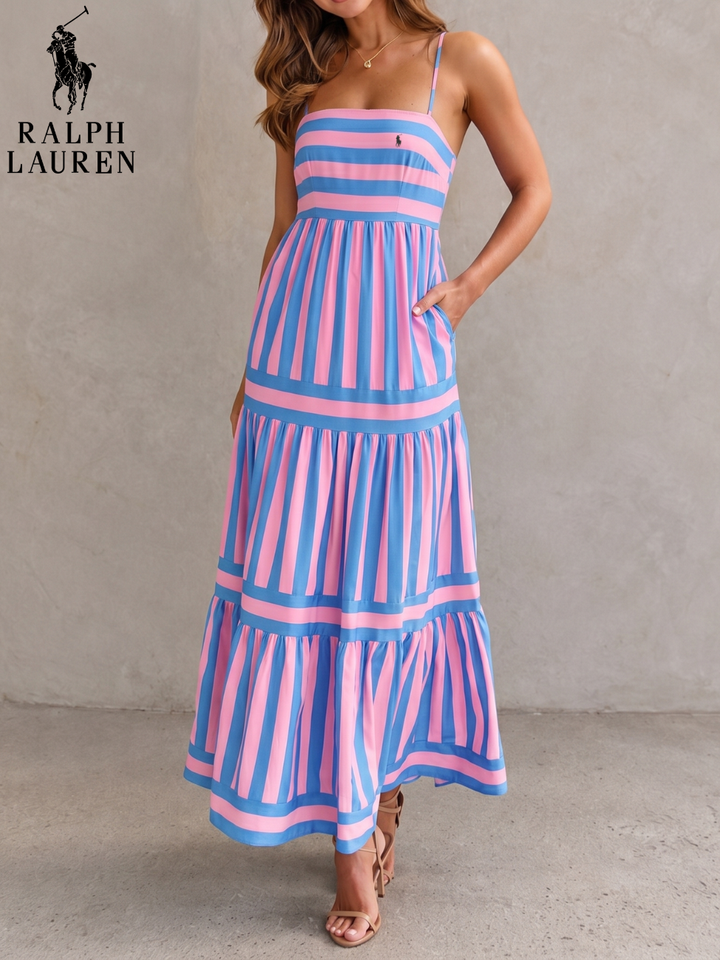 Striped Horizon Tiered Maxi Dress || Clearance Sale