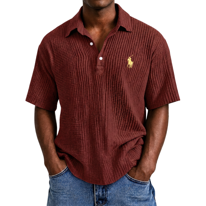 Coastal Breeze Seersucker Polo - Clearance Sale