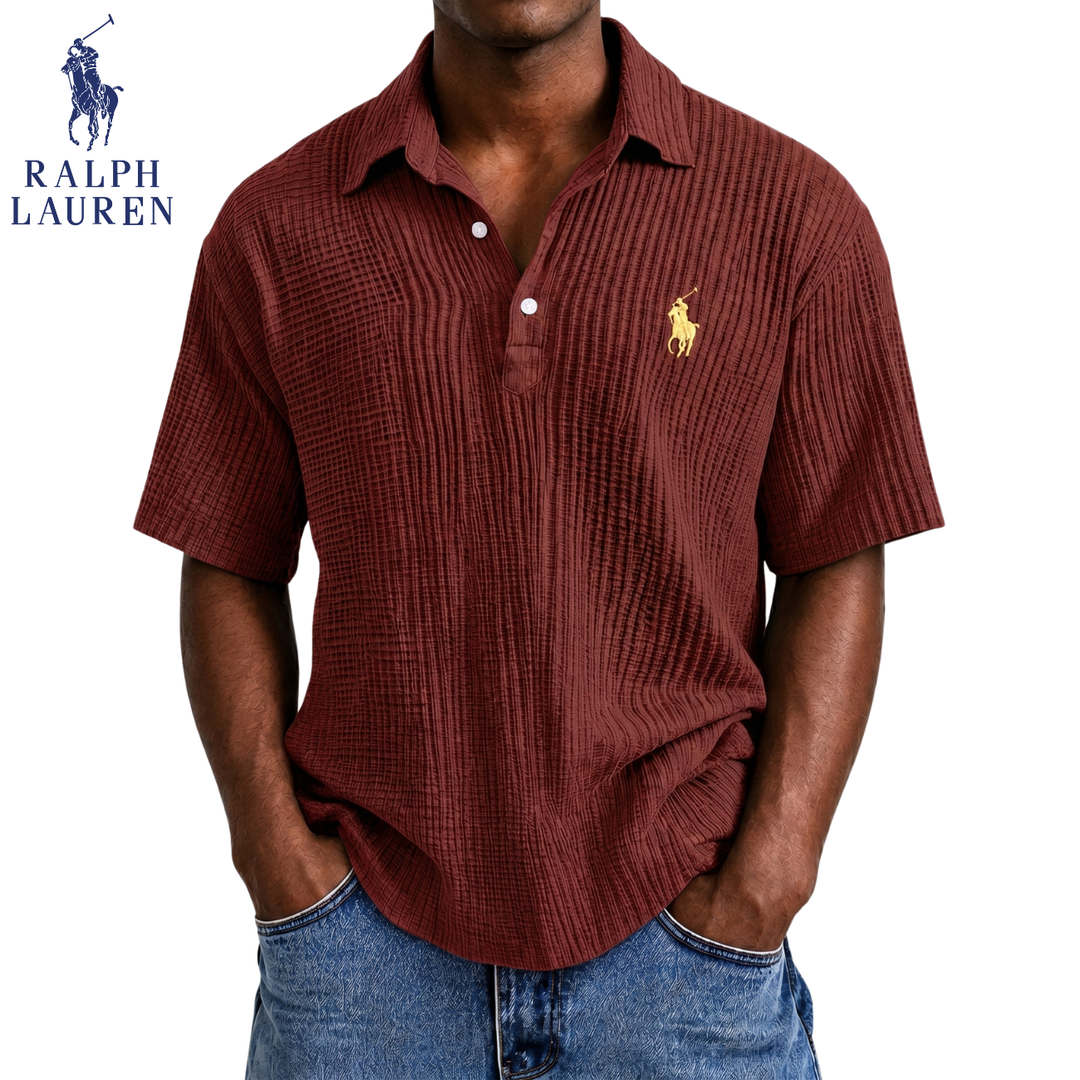 Coastal Breeze Seersucker Polo || Clearance Sale