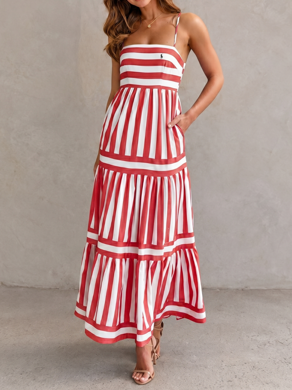 Striped Horizon Tiered Maxi Dress - Clearance Sale