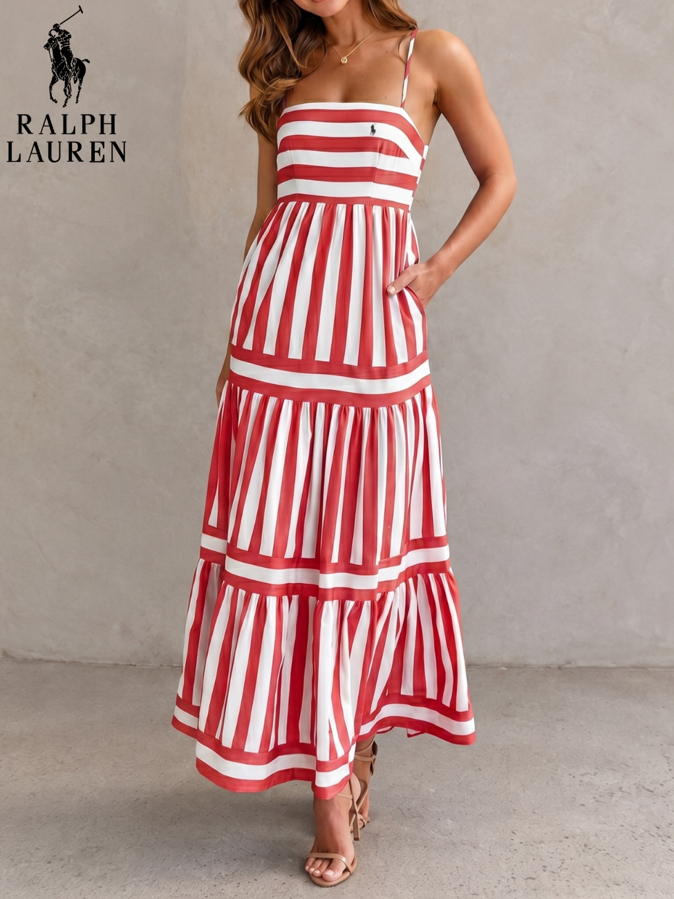 Striped Horizon Tiered Maxi Dress || Clearance Sale