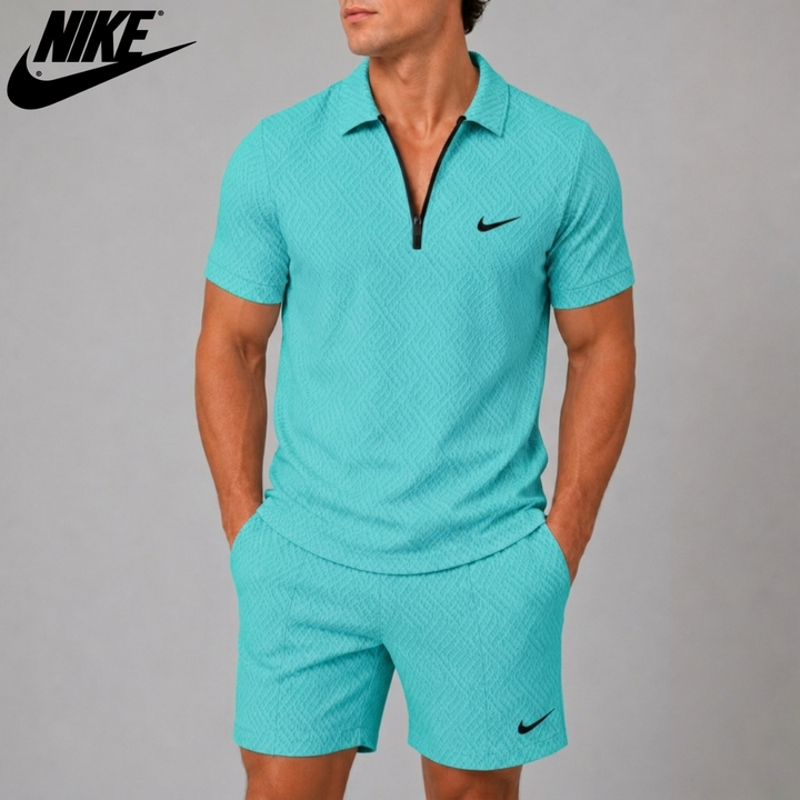 Zippered Polo &amp; Shorts Set || CLEARANCE SALE