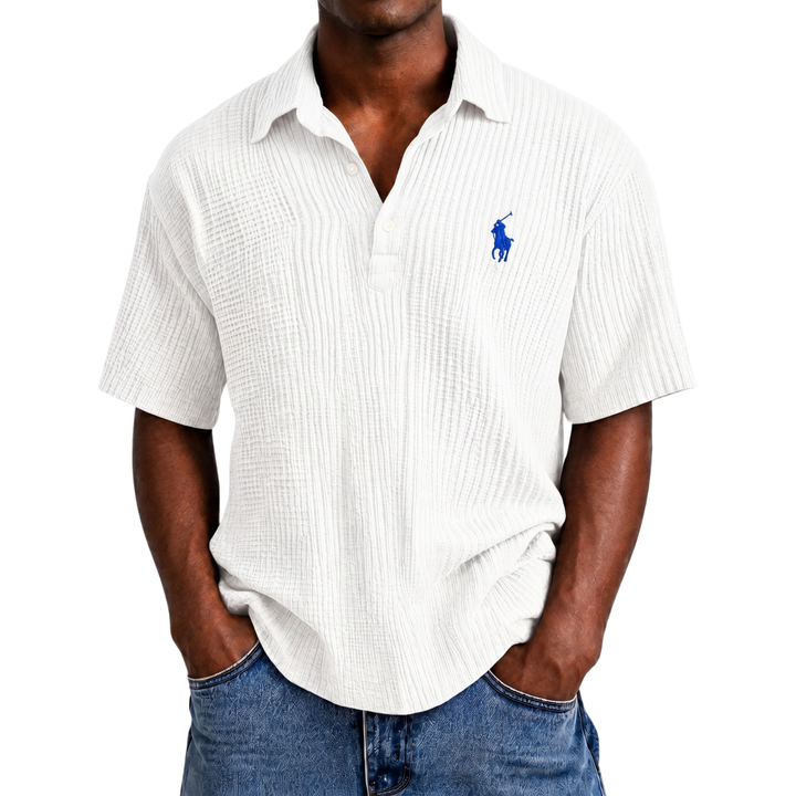 Coastal Breeze Seersucker Polo - Clearance Sale