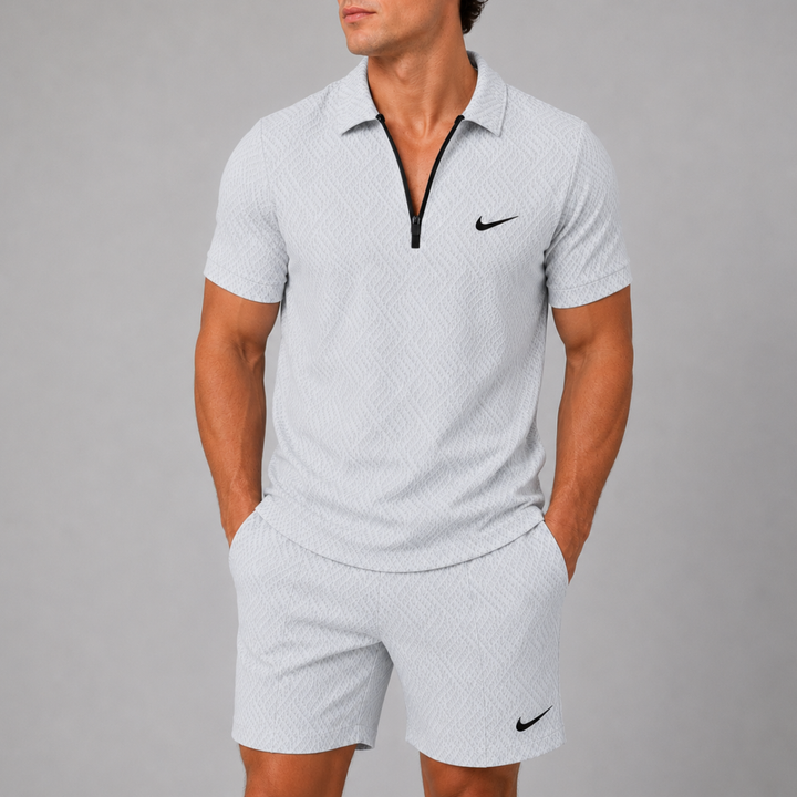 Zippered Polo &amp; Shorts Set - CLEARANCE SALE