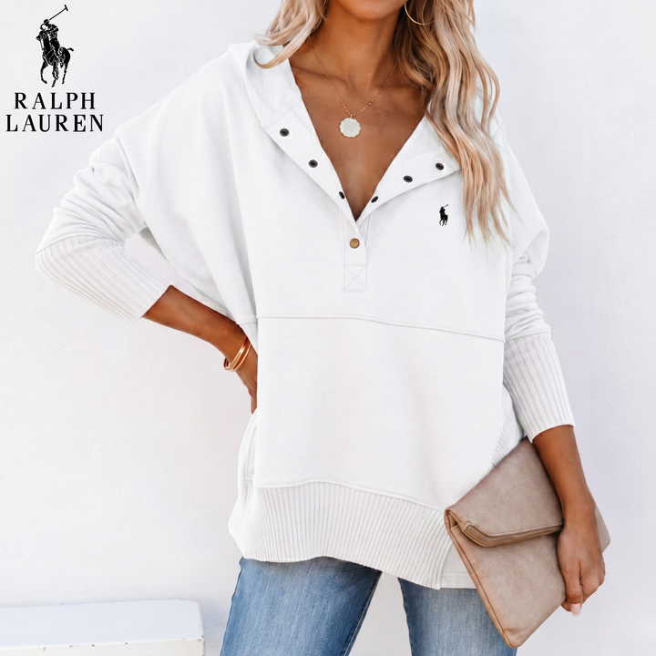 Oversized Snap-Neck Ribbed || Clearance Sale