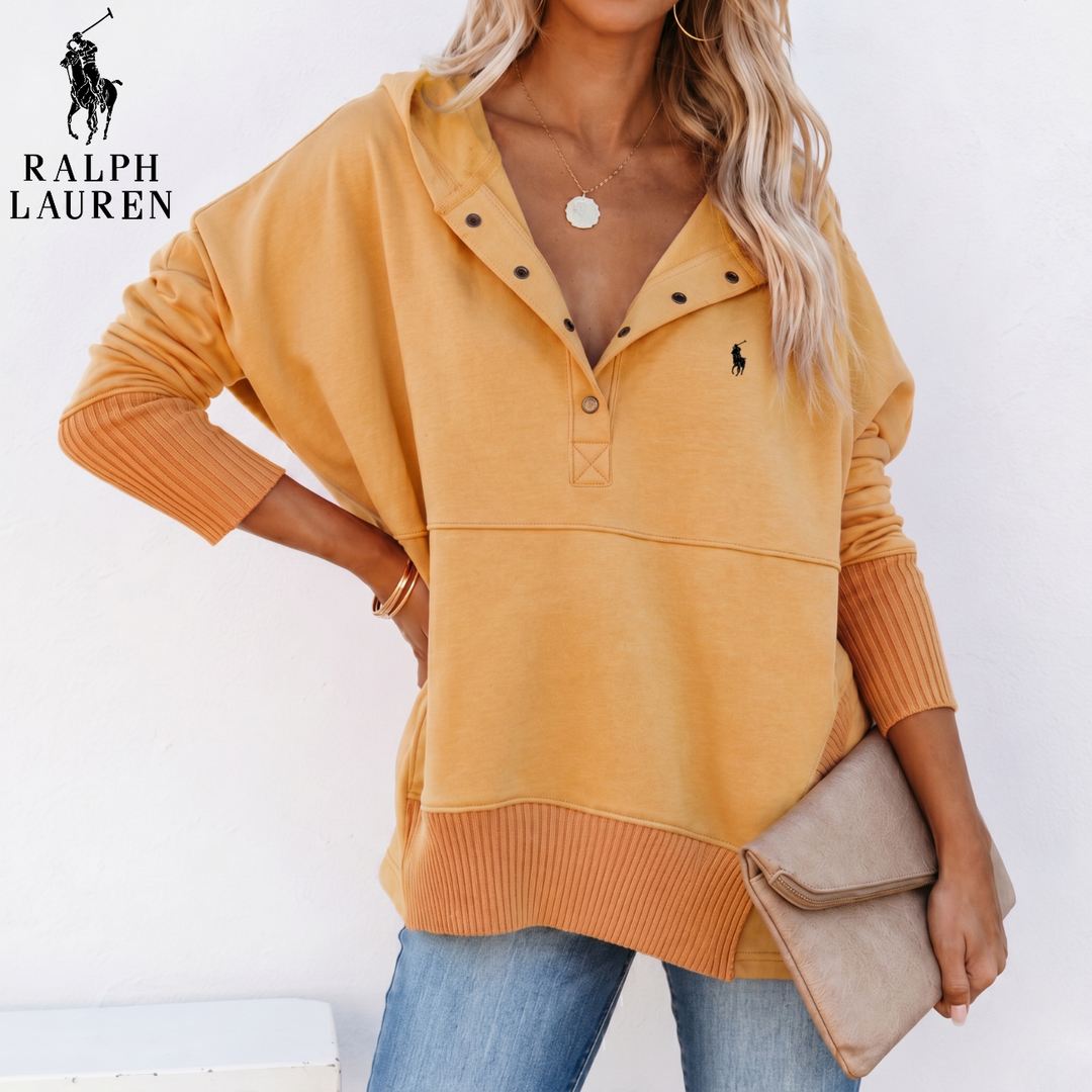Oversized Snap-Neck Ribbed || Clearance Sale