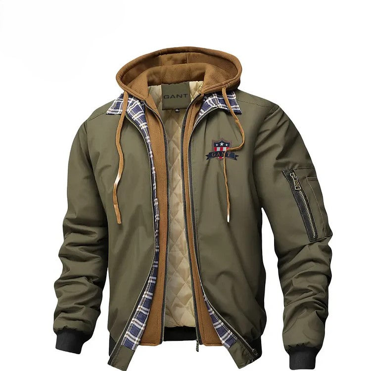 Stylish Bomber Jacket with Hoodie || Clearance Sale