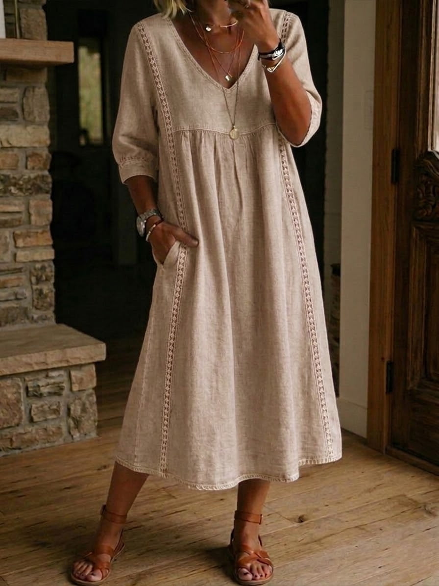 HAZEL | A-Line Midi Dress For Relaxed Summer Style