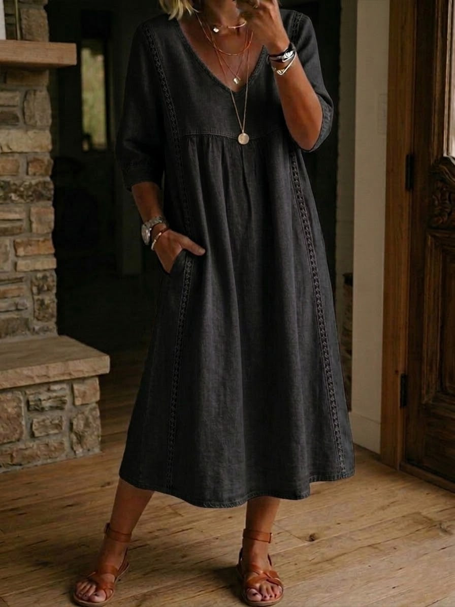 HAZEL | A-Line Midi Dress For Relaxed Summer Style