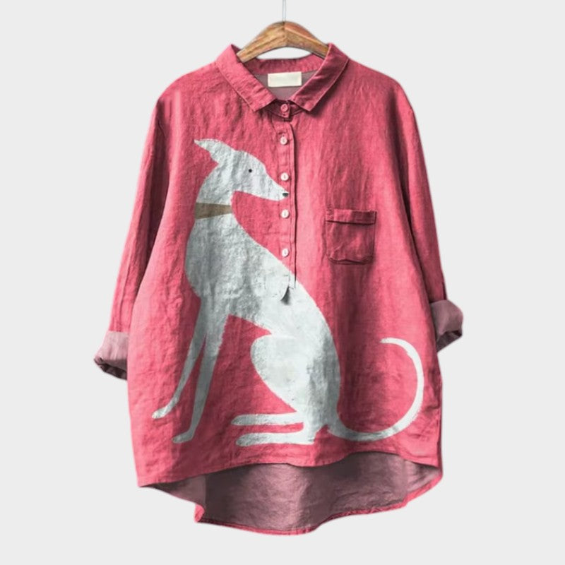 Lison™ | Playful Animal Print Blouse